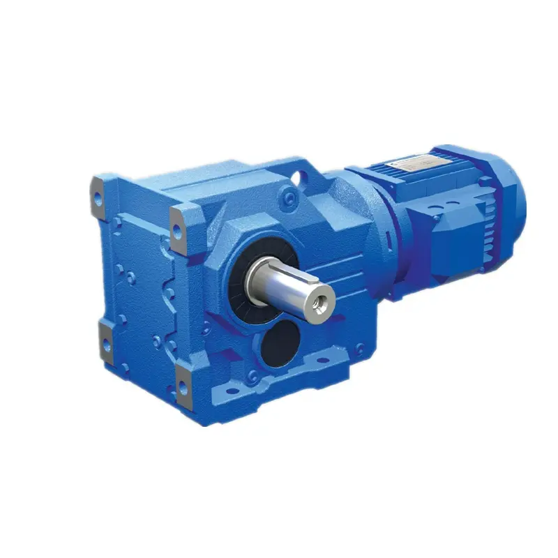 DEVO High quality S Series SAF57 Helical Worm Gear Speed Reducer  with 1.5kw Motor